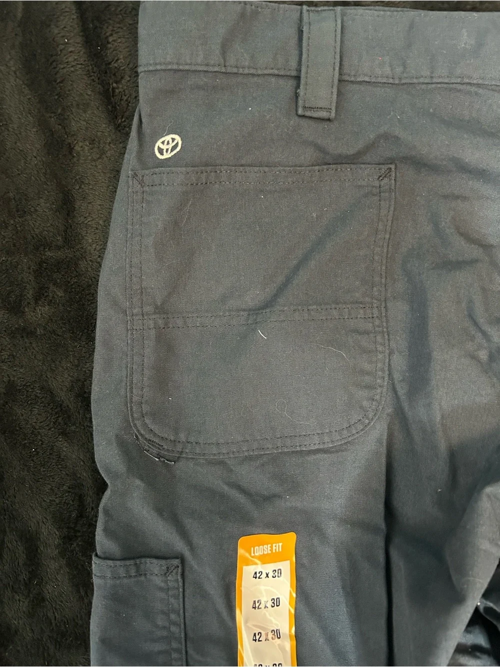 Carhartt B151-NVY Canvas Work Dungaree Pants Navy Blue 42x30 Mens Loose Toyota